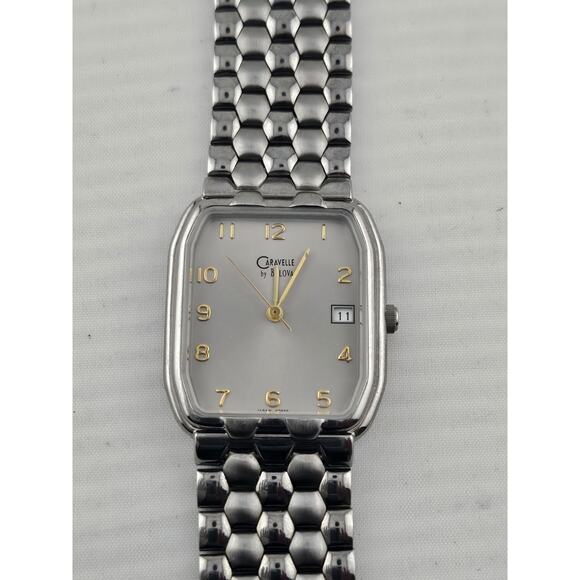 Mens Bulova Caravelle Ultra Slim Elegant Tank Watch Quartz New Battery Runs Well - Picture 1 of 10